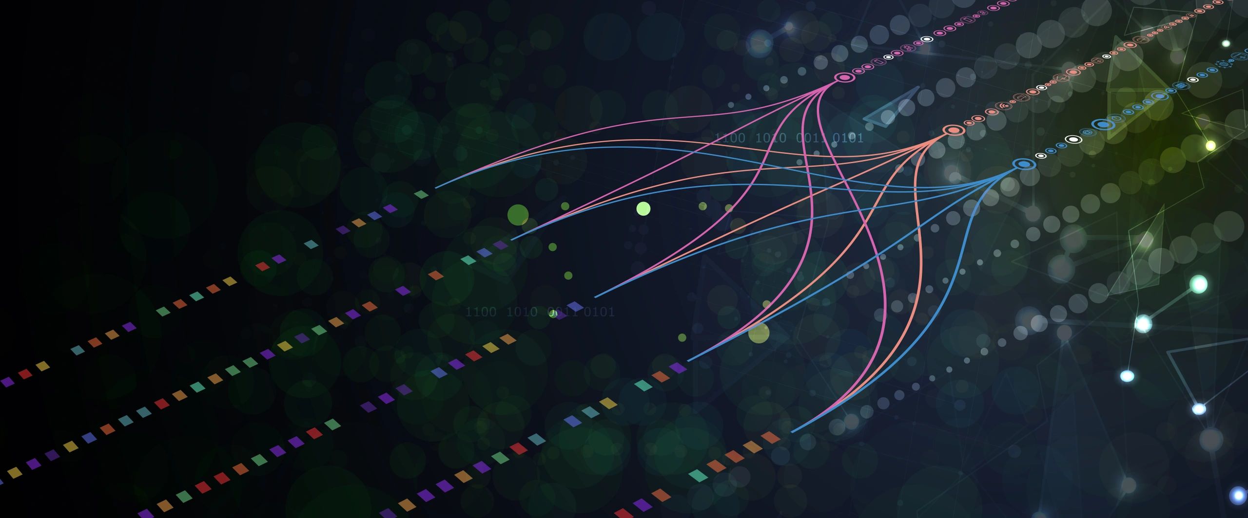 colorful abstract communication pathways